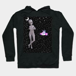 Alien in sky Hoodie